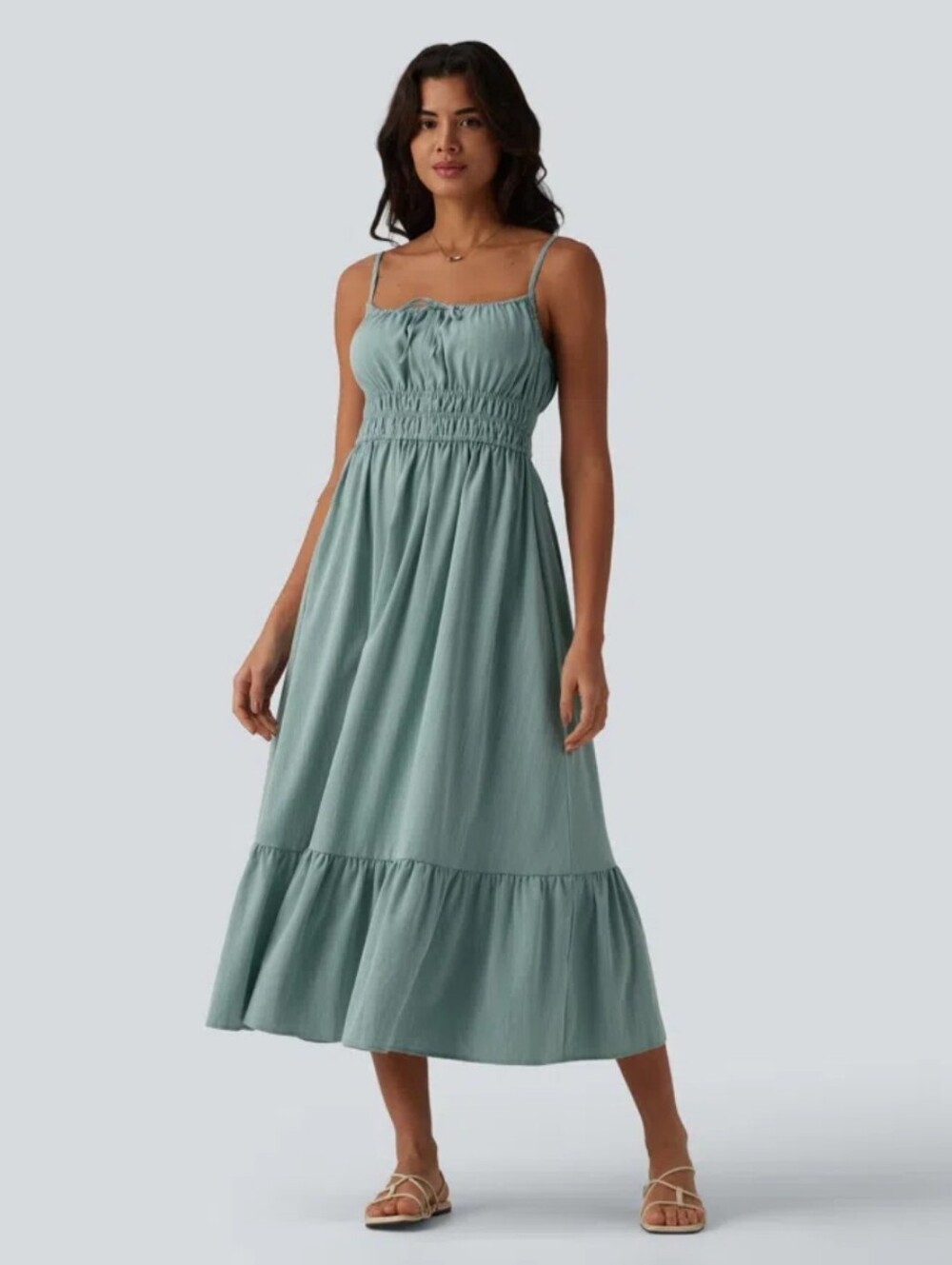 Halara Smocked Midi Dress